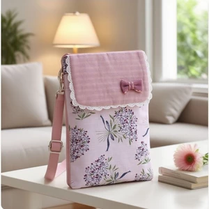 Phong Cách Mới Bó Hoa Series Cotton Đeo Ngang Túi Điện Thoại Di Động Tách 5 Lớp Dung Tích Lớn Phong Cách Mục Vụ Túi Bé Gái