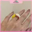 MYPANDA Retro Nhiều Màu Sắc Vẹt Men Mở Nhẫn Bền Có Thể Điều Chỉnh Ngón Tay Trang Sức Dành Cho Nữ Ngoài Trời Hàng Ngày Mặc.
