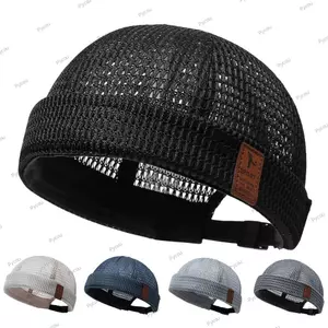Mũ da dưa PYCOU, Mũ len Docker thoáng khí bằng lưới, Skullcap siêu nhẹ có thể điều chỉnh không vành thông thường mùa hè