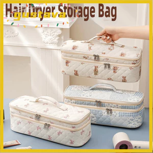 Túi đựng máy sấy tóc GUSTAVA, Dụng cụ sắp xếp dụng cụ làm tóc nhẹ hai lớp, Túi đựng đồ du lịch dung tích lớn bằng vải Cotton cầm tay Đồ dùng gia đình du lịch