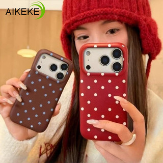 Ốp Điện Thoại Chấm Bi Dễ Thương Cho OPPO A79 A78 A77 A76 A73 2020 A60 A59 A58 A58X A57 A56 A56S A55 A55 2022 2023 4G 5G Vỏ Đơn Giản Ins Phong Cách Da PU Sang Trọng Chống Rơi Vỏ Mềm