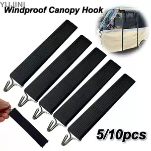 YUJINI 1 / 5 Chiếc Móc Tán Xe Đạp Điện, Móc Tán Chống Gió Bằng Kim Loại Trượt Nhẹ, Móc Che Nắng Co Giãn Đa Năng