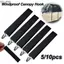YUJINI 1 / 5 Chiếc Móc Tán Xe Đạp Điện, Móc Tán Chống Gió Bằng Kim Loại Trượt Nhẹ, Móc Che Nắng Co Giãn Đa Năng
