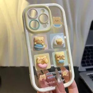 Ốp điện thoại Gongge Butter Bear Apple 15 16pro / 13 / 11 Vỏ mềm 6s / 8plus Chống sốc xsmax / 7 / 6 / 526.3.22