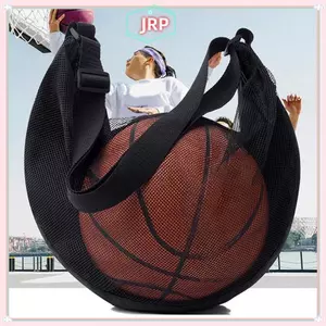 JRP 1 Chiếc Túi Bóng Đơn Có Dây Kéo Nhà Thơ Lưới Bóng Bảo Quản Thiết Bị Thể Thao Dây Rút Sling Bảo Quản Lưới Mang Bóng Rổ JRP