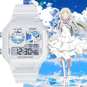 Anohana The Flower We Saw That Day Watch Hoạt Hình Ngoại Vi Anime Chống Thấm Nước Với Đồng Hồ Báo Thức Phát Sáng Trong Bóng Tối Cho Nam Và Nữ