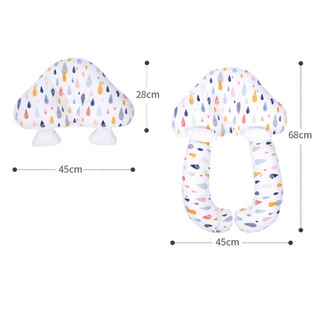 【BabyJoy】Gối Chữ U Cho Bé Sơ Sinh,Chống Giật Mình,chống Méo đầu,Có Dây Rút Điều Chỉnh,Vỏ Gối Tháo Rời Giặt Máy