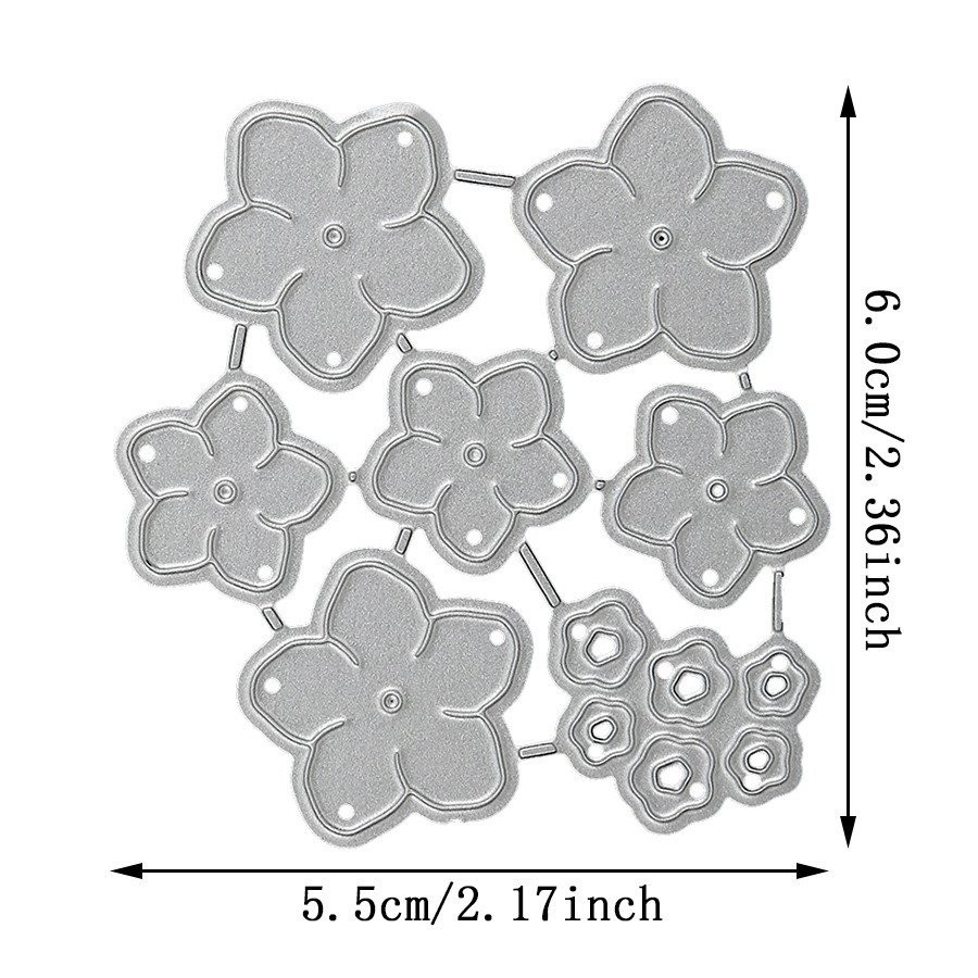Hoa Mini Thép Carbon Cắt Khuôn DIY Giấy Thủ Công Dập Nổi Khắc Mẫu Sổ Lưu Niệm Album Ảnh Thiệp Chúc Mừng Cắt Chết 6327