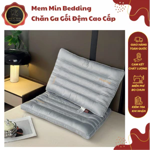 Ruột Gối Bing Bông Mặt Vải Lụa Satin Kích Thước 48x74 Cm Thiết Kế Lõm Maxta Êm Ái - MemMinBedding