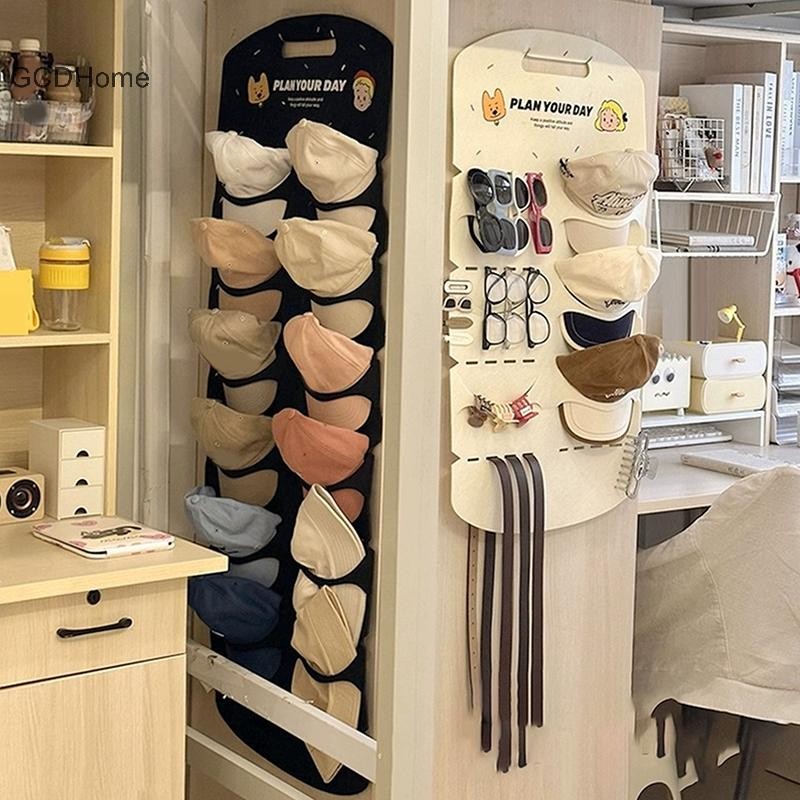 GCDHome Nỉ Mũ Tổ Chức Bao Lưu Trữ Móc Treo 6 / 12 Túi Mũ Hiển Thị Giá Đa Năng Dung Tích Lớn Cho Cửa Tường Tủ Quần Áo HOT