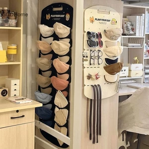GCDHome Nỉ Mũ Tổ Chức Bao Lưu Trữ Móc Treo 6 / 12 Túi Mũ Hiển Thị Giá Đa Năng Dung Tích Lớn Cho Cửa Tường Tủ Quần Áo HOT