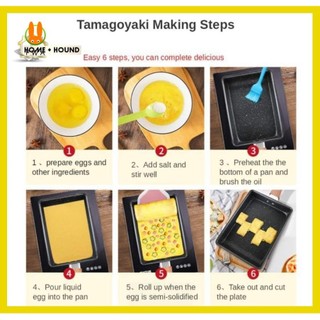 Chảo trứng Tamagoyaki Nhật Bản - Chảo trứng tráng bằng thép Carbon chống dính Anodized cứng