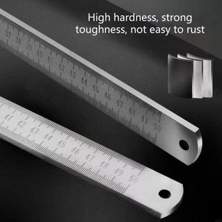 Thước Kẻ Thép Deli 53cm Dày 5mm – Thước Inox Chống Gỉ, Chống Mòn, Dùng Trong Xưởng, Trường Học, Văn Phòng