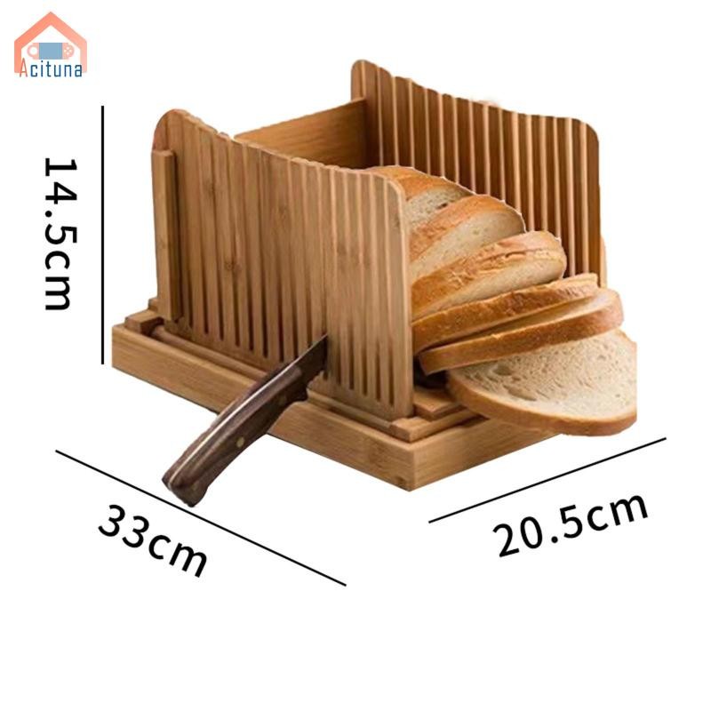 Máy thái bánh mì Trang trí bằng gỗ Có thể gập lại Tiết kiệm không gian đa chức năng với phụ kiện khay vụn để cắt lát nướng bánh nhà bếp