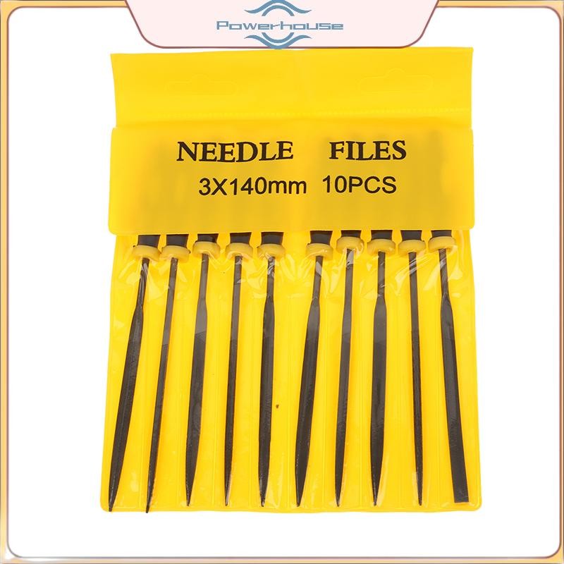 POWER 10 Chiếc Kim Cao Cấp Tập Tin Thép Carbon Cao Cấp Có Tay Cầm Công Thái Chống Trơn Trượt Để Nộp Chính Xác Trên Gỗ Nhựa Model10.