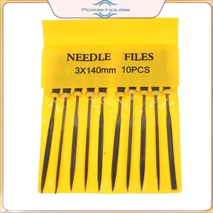 POWER 10 Chiếc Kim Cao Cấp Tập Tin Thép Carbon Cao Cấp Có Tay Cầm Công Thái Chống Trơn Trượt Để Nộp Chính Xác Trên Gỗ Nhựa Model10.