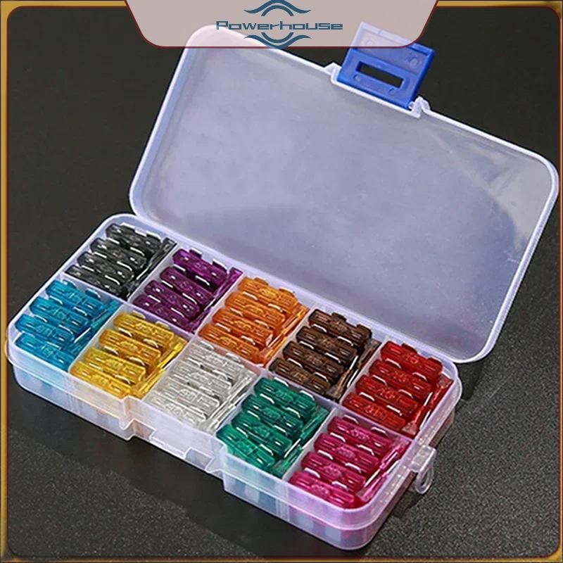 ĐIỆN 50 / 100 Chiếc Cầu Chì Ô Tô Bộ Các Loại Hồ Sơ Kích Thước Trung Loại Lưỡi Cầu Chì Xe Tải Ô Tô Tự Động 2-35A Cầu Chì Có Kẹp Hộp.