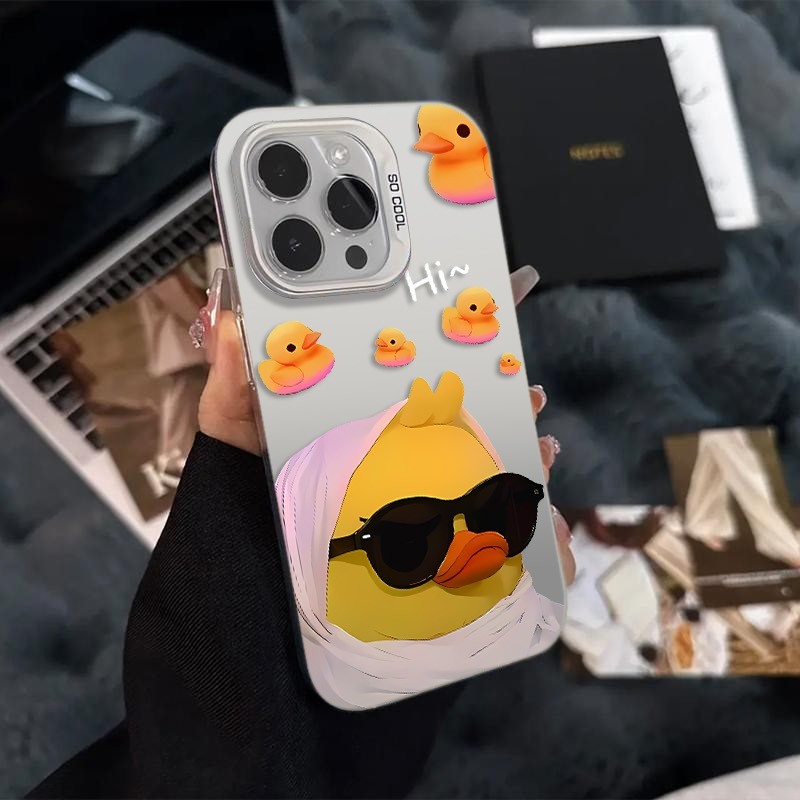 Ốp Lưng iPhone Hình Vịt Con Vàng Siêu Dễ Thương - Tương Thích 16/15/14/13/12/11 Pro Max, XS Max, X