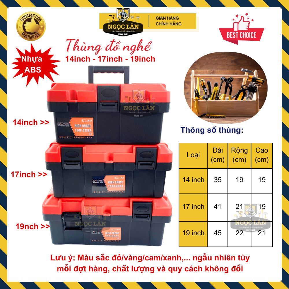 Thùng đựng đồ nghề, hộp đưng dụng cụ sữa chữa Liwin bằng nhựa ABS đủ kích thước