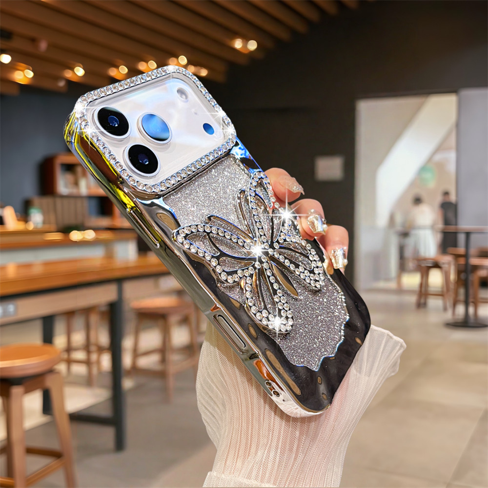 Ốp điện thoại hình con bướm rỗng thời trang cho iPhone 17 Pro Max Air 16 12 13 14 15 Pro Max 16 plus Bảo vệ Camera ống kính Vỏ chống sốc Vỏ mềm TPU vỏ bảo vệ điện thoại