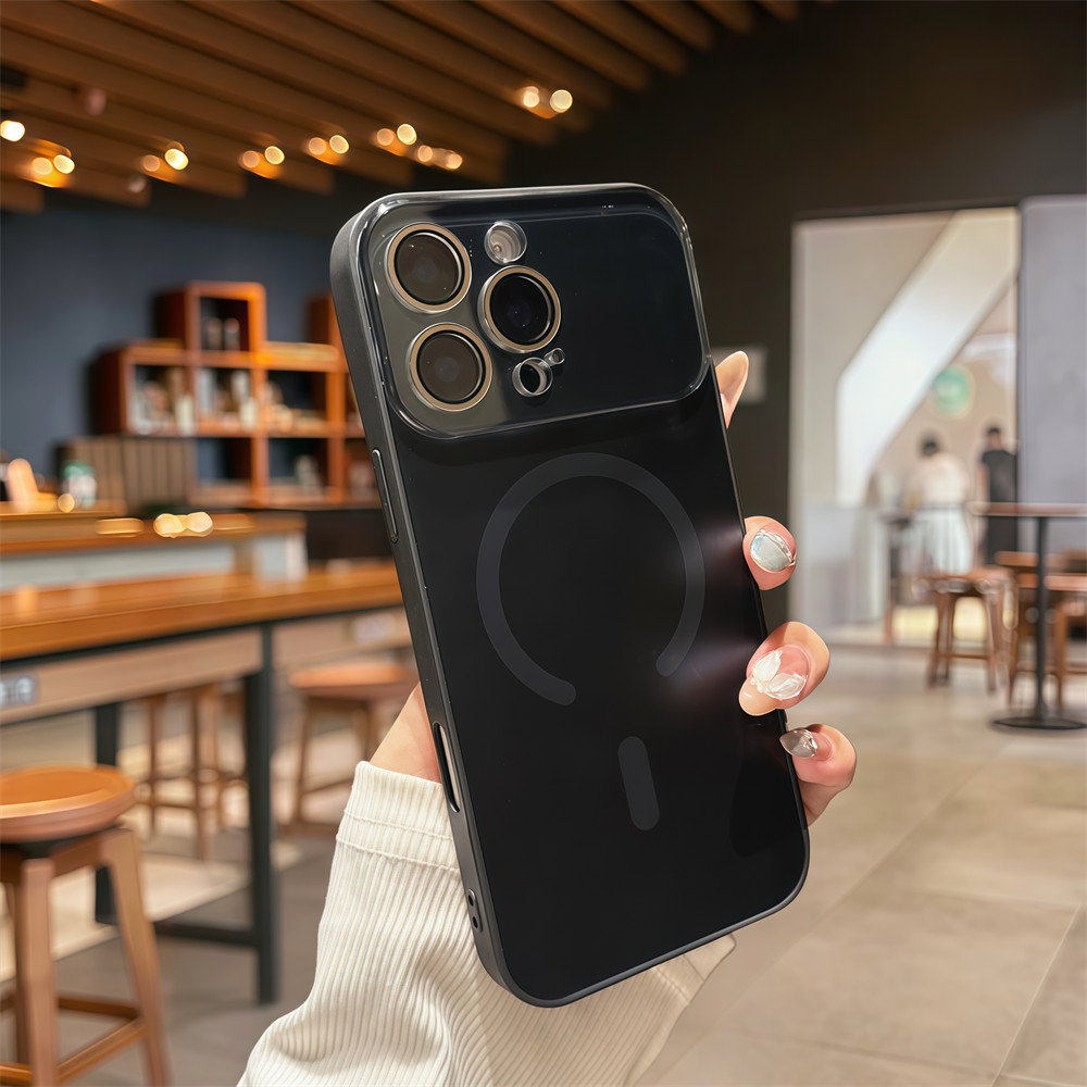 Ốp điện thoại từ tính màu mờ cho iPhone Air 17 Pro Max 16 12 13 14 15 pro max Bảo vệ ống kính chống rơi Vỏ cứng Vỏ chống sốc