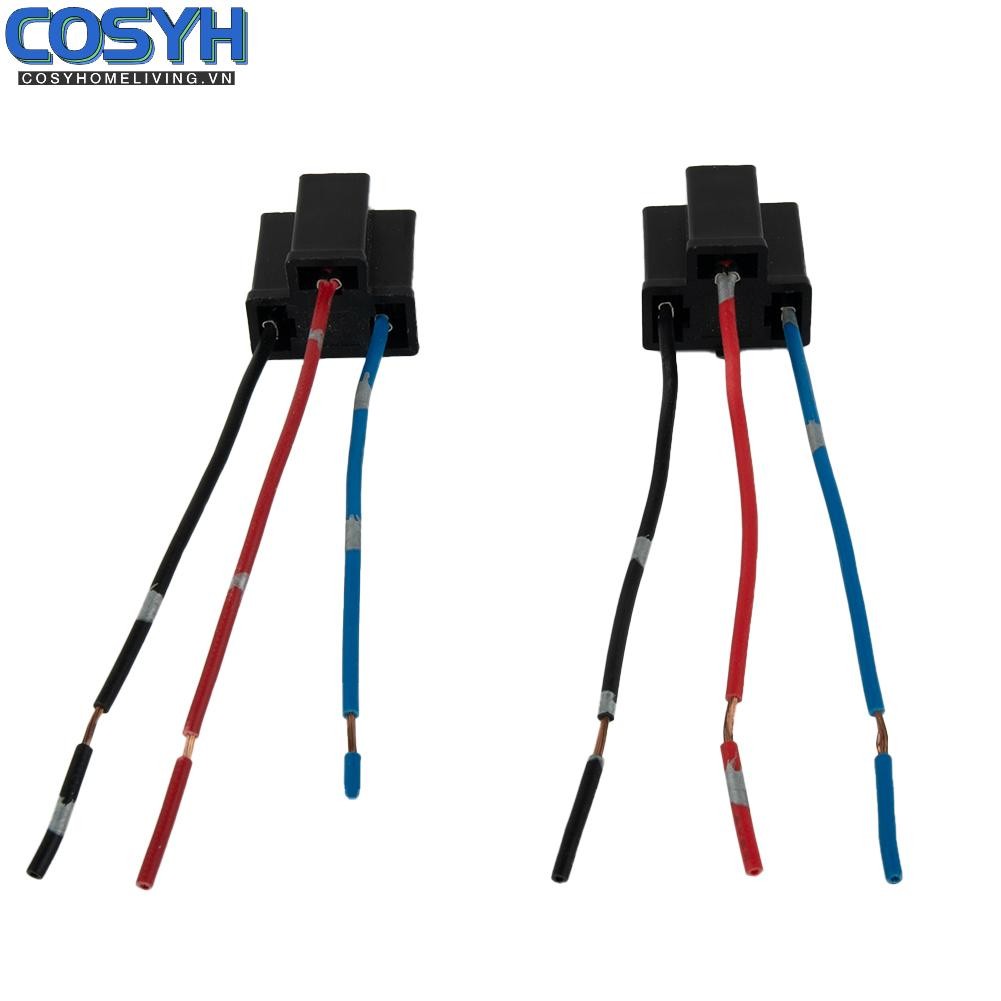 <cosyh>Ultra Durable H4 3 Pin Headlight Connector Plug Socket with Copper Core Material