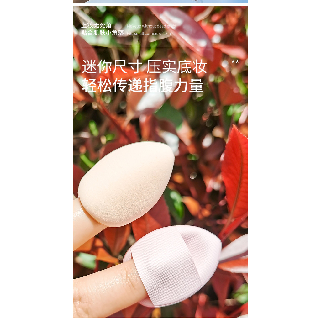 15 / 30 / 60 / 100 Mini Tam Giác Ngón Tay Mềm Puff Lớn Hơn Khi Nước Ướt Dụng Cụ Trang Điểm Khô