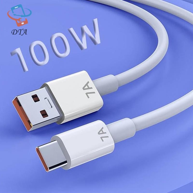 [DTA] Cáp sạc siêu nhanh USB Type C 7A Dây dữ liệu sạc Huawei 100W Cáp sạc nhanh cho cáp dữ liệu OPPO Huawei Vivo Honor VN