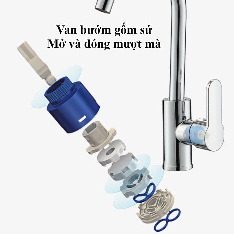 Vòi nước nóng và lạnh chất lượng cao cho các cảnh như bồn rửa tay nhà bếp, toàn bộ cơ thể bằng đồng