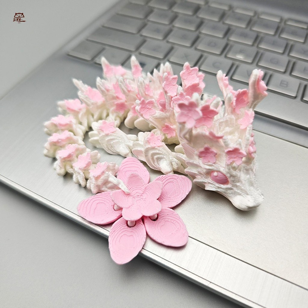 3D In Hình Sakura Dragon Di Động Để Bàn Trang Trí Bộ Sưu Tập Mẫu Trắng Hồng Hình Tưởng Tượng Anime Trang Trí
