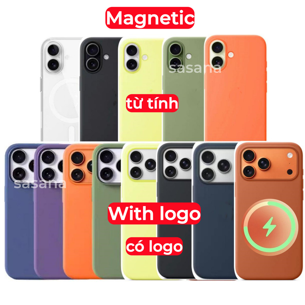 Silicon lỏng từ tính cho iphone 17ProMax / 17Pro / 17Air / 17 Vỏ điện thoại chất lượng cao Hoạt hình bật lên