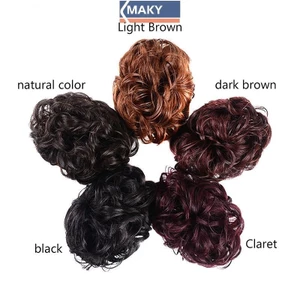 Onetimingcool Hoa Bud Tóc Giả Móng Vuốt Kẹp Tóc Cho Nữ Lộn Xộn Xoăn Ngắn Tổng Hợp Tóc Chignon Donut Con Lăn VN