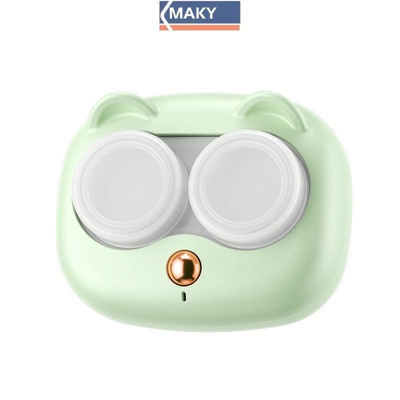 Onetimingcool Contact Lens Cleaner Siêu âm có hộp có thể tháo rời Loại bỏ máy làm sạch Protein rách Vỏ kính áp tròng di động VN