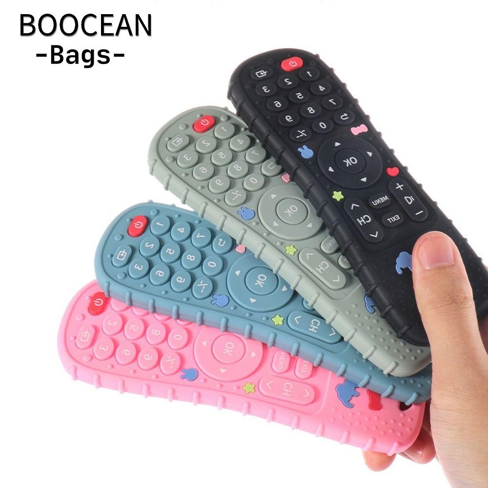 Đồ chơi trẻ em BOOCEAN, Đồ chơi nhai răng êm dịu có thể giặt được, TV silicon hình điều khiển từ xa Silicone Miếng dán cho bé