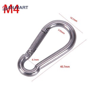 Bigdealssuper 304 Lò xo thép không gỉ Carabiner Snap Hook Móc khóa Liên kết nhanh Khóa siêu