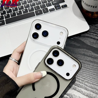 [JLK] Ốp từ tính trong suốt siêu mỏng cho iPhone 17Air 17 ProMax 16 15 14 Plus 13 12 Pro Max 16E Vỏ PC cứng trong suốt