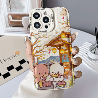 Ốp điện thoại Yier Bubu mùa đông cho iPhone 17 / 17 Air / 16E / 15 Plus / 14 / 13 / 12 / 11 / Pro Max. Chống sốc và chống rơi. Hộp đựng túi khí kiểu áo khoác silicon lỏng che phủ toàn diện