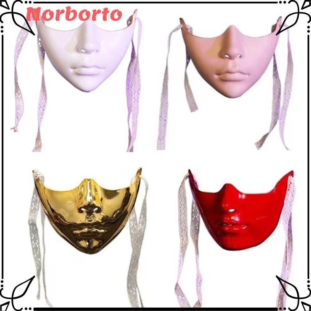 NORBORTO Nửa Mặt, Hóa Trang ABS Cosplay, Đạo Cụ Trang Phục Che Mặt Retro