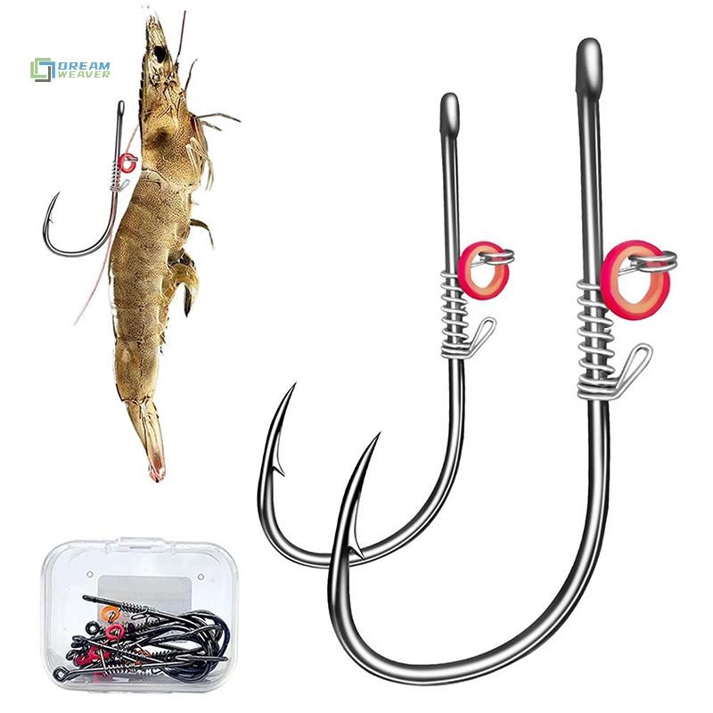 [Dream] 5 Móc Câu Cá Trực Tiếp Grouper Lưỡi Câu Thép Gai Có Lò Xo Cố Định Bass Biển Thép Carbon Lưỡi Câu Sắc Nét 2 / 0#3/0#4/ 0 # Size mới