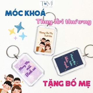 Quà Tặng 20/10, Móc Khoá Thông Điệp Thay Lời Tặng Bố Mẹ, Móc Khoá Gia Đình, Gửi Lời Yêu Thương Cha Mẹ, Tặng Mẹ Dị