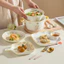 Món ăn gốm sứ Ins Lemon Cat dễ thương-Bowl có tay cầm, Chảo nướng, Bát súp lớn, Chảo nướng, Thích hợp cho gia đình