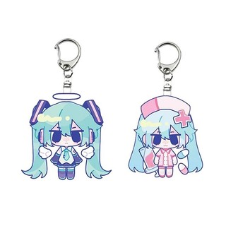 Hatsune Miku Anime Women Keychain Men Kawaii Cartoon Key Chain Bags Keyring Pendnat Desktop Decoration Girls Friends