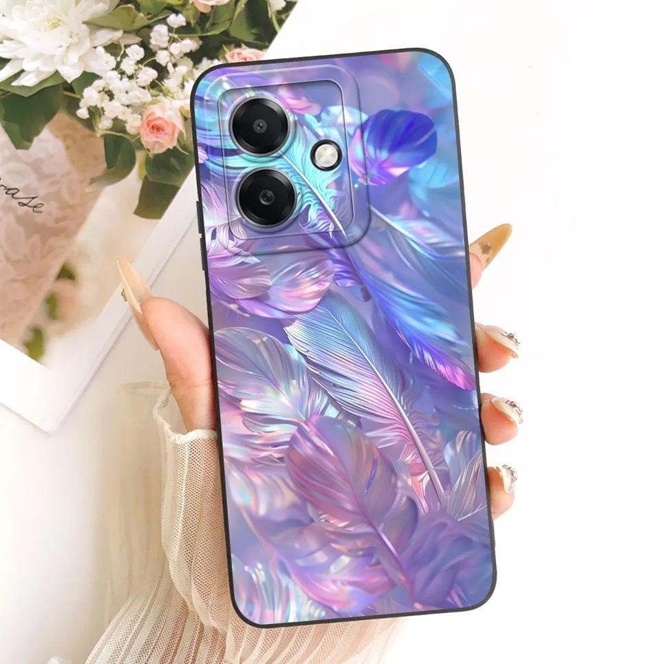 Ốp Điện Thoại In Hình Mèo Anh Đào Cho Oppo A3x CPH2641 CPH2681 / Oppo A3 4G 5G Ốp Lưng Silicon Lỏng Mờ Funda