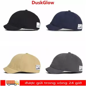 DUSKGLOW Bố Nón, Có Thể Điều Chỉnh Ngắn Vành Mũ Bóng Chày, Trucker Phong Cách Dây Băng Nylon Cotton Chống Nắng Mũ Nam Nữ