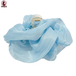 Kẹp tóc chuối hình đám mây lớn có thiết kế xù xì cho nữ