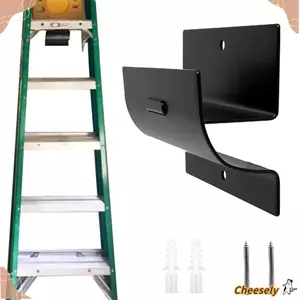 Giá để đồ CHEESELY, Móc thang bền treo tường, Dễ dàng lắp đặt Giá sắp xếp hạng nặng màu đen chắc chắn