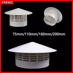 Mũ mưa thông gió YRBWD, Vỏ bảo vệ ống bếp PVC 75-200mm, Ống xả bền ngoài Hệ thống thông gió lỗ thông hơi