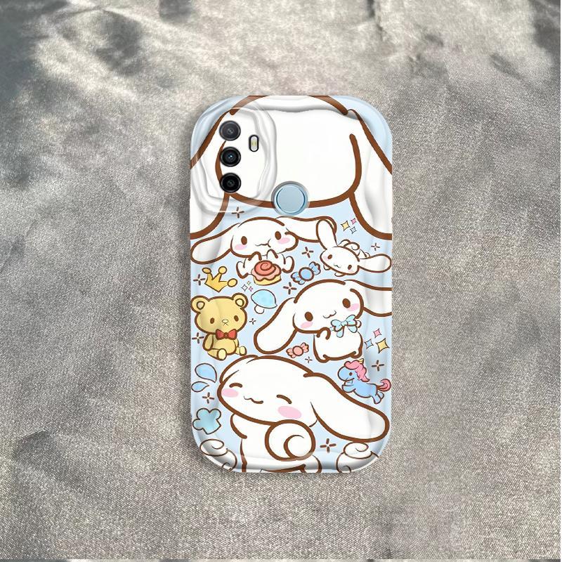 Ốp Silicon Hoạt Hình Cho OPPO A53 A33 2020 A32 3D Điện Thoại Thông Minh Mềm TPU Cinnamoroll Sanrio Ốp Lưng Chống Sốc