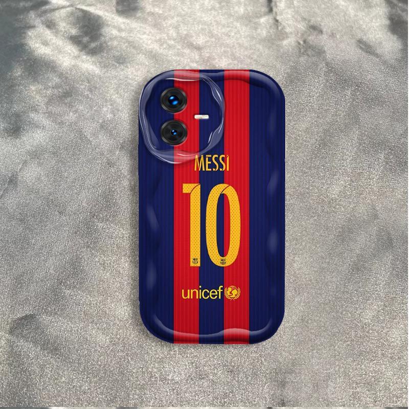 Vỏ Silicon Hoạt Hình Cho VIVO Y22 Y22S 4G 3D Vỏ Điện Thoại Mềm TPU NO.10 Bóng Đá World Cup Messi Ốp Lưng Chống Sốc