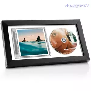 Khung trưng bày CD WANYEDI, Màn hình khung CD bền có thể gắn trên tường, Màn hình để bàn thủ công Bộ sưu tập Cd Màn hình treo tường Người yêu âm nhạc